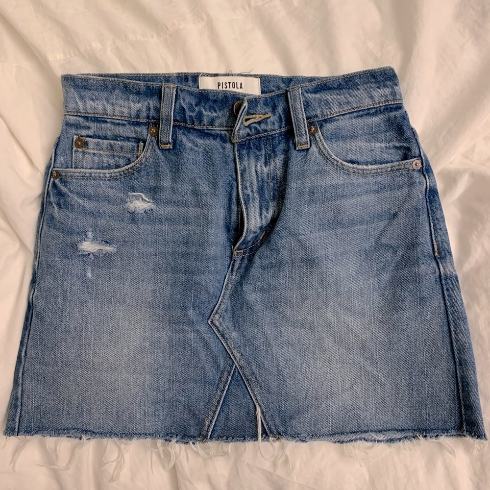 PISTOLA denim mini skirt